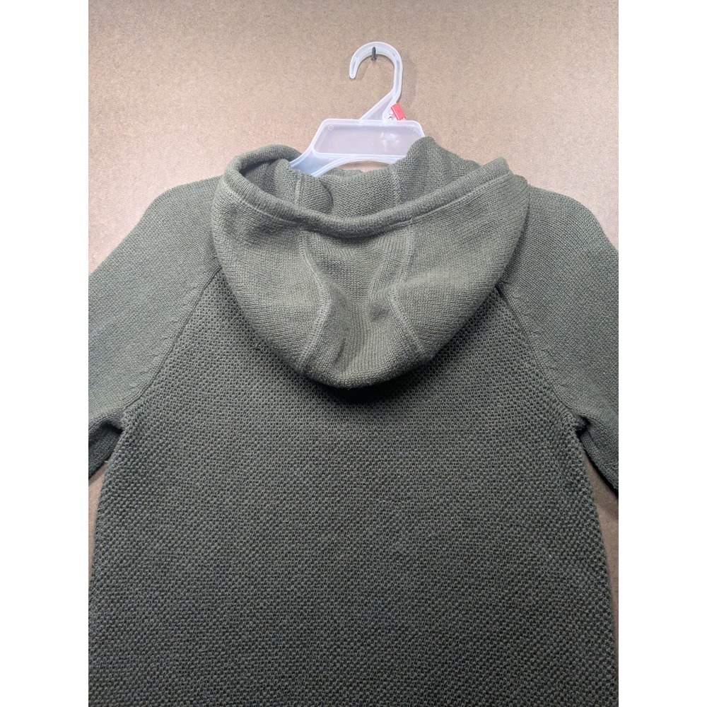LL Bean Womens Olive Green Quarter Zip Hooded Sweater Thermolite 505129 Small - Picture 4 of 8